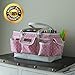Everything Mary Pink Star Deluxe Store and Tote - Storage Craft Bag Organizer for Crafts, Sewing, Paper, Art, Desk, Canvas, Supplies Storage Organization with Handles for Travel