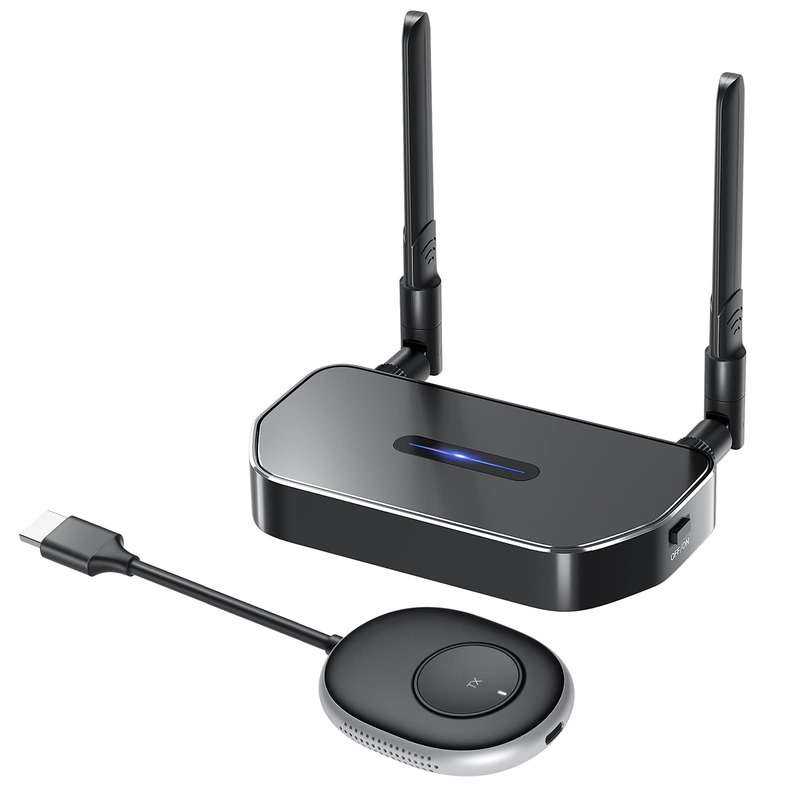 SEMZHENG Wireless HDMI Transmitter and Receiver, Wireless HDMI Dongle Extender Adapter for HD Signals from Laptop, PC, Smartphone, Tablet to Display on HDTV, Monitor or Projector