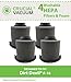 Crucial Vacuum Pre-Filter Replacement - Compatible with Dirt Devil Part # 1JW1100000 & 2JW1000000, Dirt Devil F16 HEPA Style Filter & Foam Pre-Filter - Durable, Compact, Washable (4 Pack)
