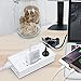 Travel Power Strip USB Adapter 4 Outlets with High Speed Smart USB Charging Ports Station Powerjc,White