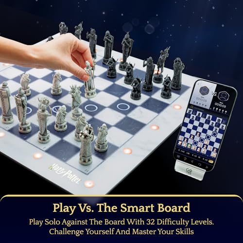 Harry Potter Electronic Chess Board Game. GoChess Mini Wizard. Light-Up Chess Set for All Skill Levels. Online Play App for Harry Potter Fans Smart Board Games Lovers