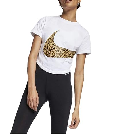 Nike Damen W NSW Top Ss Crop Anml T-Shirt