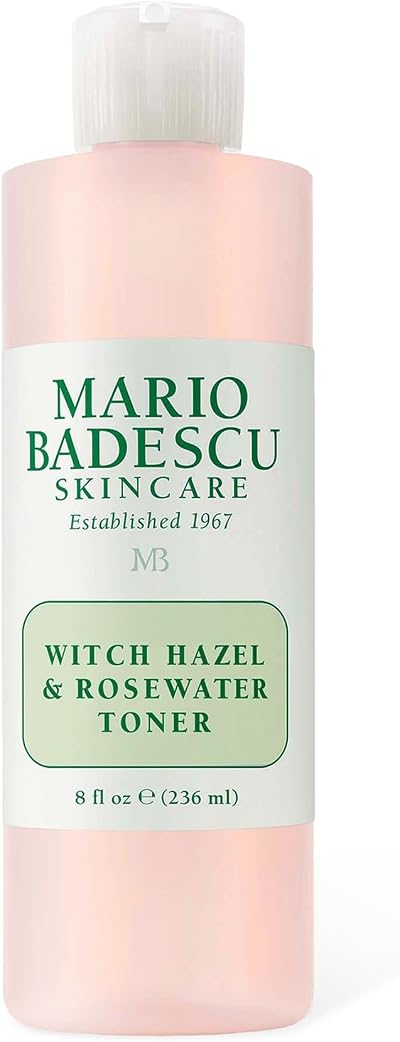 Mario Badescu Witch Hazel Rosewater Toner for Women 8 oz Alcohol-Free Clarifying