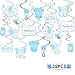 Faisichocalato 32CT Blue Elephant Little Peanut Hanging Swirls Decorations Boy Baby Shower It's A Boy Theme Party Ceiling Door Whirls Streamers for Blue Elephant Theme Party Birthday Party Supplies