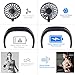 OKA Portable Fan USB Rechargeable Neckband Mini Fan Hands-Free Neckband Personal Fan , Headphone Design Wearable Portable 360 Degree Free Rotation for Summer Gift (3 Speeds, 4-12Working Hours) (Black)