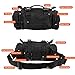 BraveHawk OUTDOORS Bike Handlebar Bag, 900D Nylon Oxford Multi-purpose Waist Bag Water Resistant Bicycle Cycling Pack (Black)