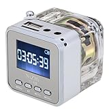 soled Silvery TT-028 MP3 Mini Digital Portable Music Player TF Card USB FM Radio