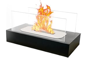 FANGJI Tabletop Fire Pit-Potable Indoor Fire Pit Table Top Smore,Smokeless Table Fire Pit(Up to 120 mins), Ethanol Tabletop Fireplace for Indoor & Garden - Gifts for Halloween Women Housewarming Decor