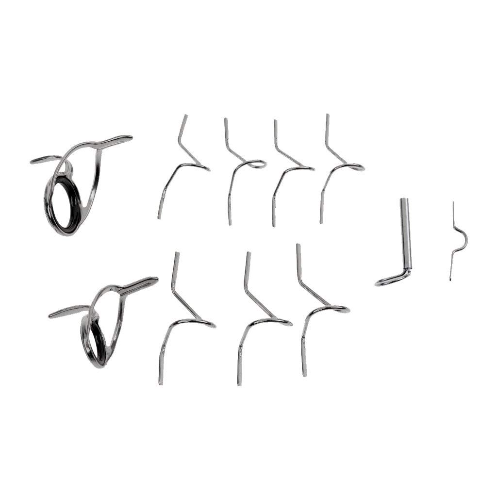 zalati Fishing Rod Guides 11pcs Stainless Steel Repair Kit with Storage Box for Fishing Saltwater Sea Casting