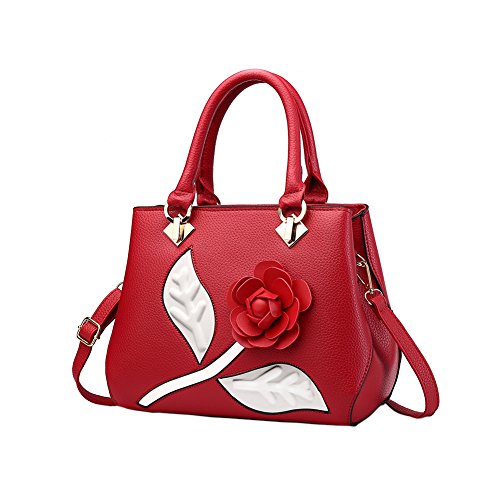 Fantastic Zone Roses Women Handbags Fashion Handbags for Women PU Leather Shoulder Bags Tote Bags Purse