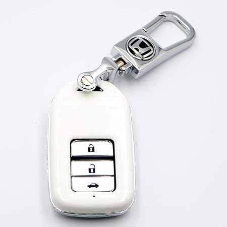 Amazon Yoshinari Honda ホンダ キーケース フィット フィットハイブリッド Vezel ヴェゼル ステップワゴン ステップワゴンスパーダ フリード など 専用 カバー 高級 オシャレ スマートキー イグニッションキー 保護 ケース 傷 汚れ 防止 ホワイト キーケース