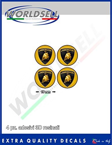 Adhesive resin 3D effect to key kit 4 pcs of 1.5 cm 'Lamborghini, Aventador, Gallardo LP570''