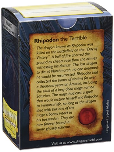 Dragon Shield Matte Black 100 Protective Sleeves