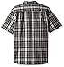 Carhartt Men's Essential Plaid Open Collar Short Sleeve Shirt, Gravel, Large
