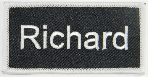 Richard Name Tag Patch Uniform ID Work Shirt Badge Embroidered Iron On Applique