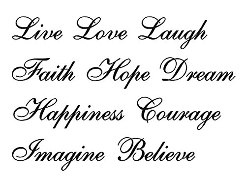 Meihuid Ten Positive Words Live Love Laugh Faith Hope Dream Happiness Courage Imagine Believe Quote Stickers For Mural Furniture Stairs Window Decoration Buy Online In India At Desertcart In Productid