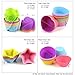 LKE 24pcs/set Nonstick Cupcake Molds, Reusable and Heat Resisant Baking Cups, Kid's Party Baking Supplies Round / Heart / Rose / Star Shape Silicone Cake Muffin Liners