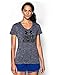 Under Armour Women's Tech V-Neck - Twist Logo, Navy Seal (942)/Dark Navy Blue, Medium