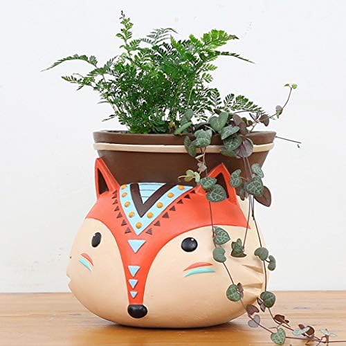 myBageecha- Hanging Tribal Fox Resin Succulent Pot