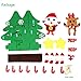 DIY Felt Christmas Tree Set + 32 pcs Detachable Ornaments Xmas Gifts Toys for Christmas Decorations Felties Craft Activities Kits