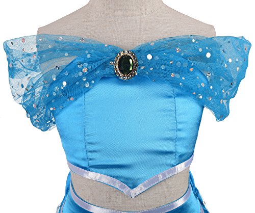 Dressy Daisy Girls Princess Jasmine Dress Up Costumes Arabian Princess Dress Halloween Party Size 8 / 10