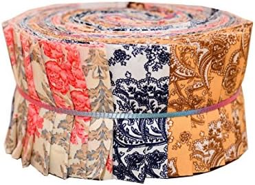 Notions Potions Quilt Jelly Roll 2.5x44" 6.4x112 cm. 20 Strips Retro French Floral Elegant