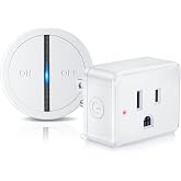 HAPYTHDA Garbage Disposal Switch, Wireless Garbage Disposal Switch, Garbage Disposal Button with 15A/1500W/4000V Anti-Surge for 500ft RF Range Magnetic Base Smart Plugs