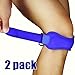 KevenAnna 2 Pack Patella Strap for Knee Support and Pain Relief for Hiking, Soccer, Basketball, Volleyball & Squats（Blue）