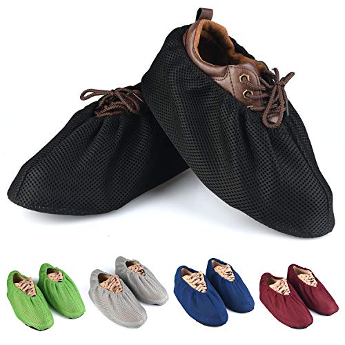5 Pairs Mesh Non Slip Washable Reusable Shoe Covers For Household Thickened Boot Covers (5 Color)
