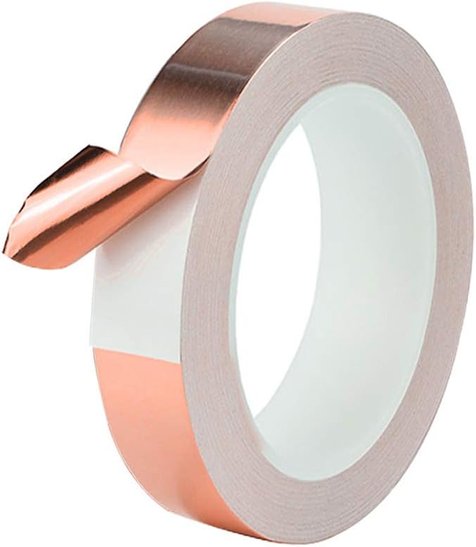 QitinDasen 30M X 20mm Premium Copper Foil Tape with Conductive Adhesive, for EMI Shielding Slug Repellent, Paper Circuits