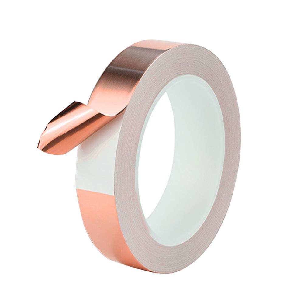 QitinDasen 30M X 20mm Premium Copper Foil Tape with Conductive Adhesive, for EMI Shielding, Slug Repellent, Paper Circuits, Electrical Repairs, Grounding, Crafts DIY