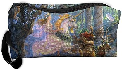 Magical Unicorn Girl Travelling Clutch Bag For Women Cosmetic Case With Zipper