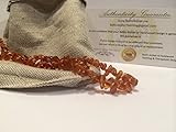 15 Inch anti-inflammatory; arthritis, carpal tunnel Baltic Amber Teething Necklace for Toddler and Big Kid and some adults (Unisex) - Honey Brown Anti Flammatory, Drooling & Teething Pain Reduce Properties - Growing Pains. Certificated Natural Oval Baltic Jewelry with the Highest Quality Guaranteed. Easy to Fastens with a Twist-in Screw Clasp Mothers Approved Remedies! 15 inches, Helps some with colic & eczema.