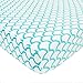 American Baby Company Heavenly Soft Chenille Fitted Crib Sheet for Standard Crib and Toddler Mattresses, Aqua Sea Wave, for Boys and Girls, Pack of 1