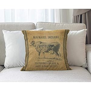 Ogden Set di 2 Federa Vintage con Sacco per mangime per Mucche, Cuscino Decorativo per Cuscino da tiro Decorativo per… Marca: Ogden Ogden Set di 2 Federa Vintage con Sacco per mangime per Mucche, Cuscino Decorativo per Cuscino da tiro Decorativo per…