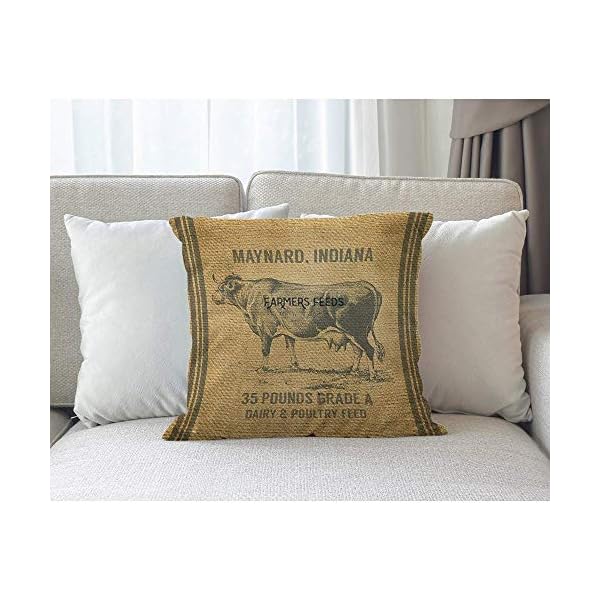 Ogden Set di 2 Federa Vintage con Sacco per mangime per Mucche, Cuscino Decorativo per Cuscino da tiro Decorativo per… Marca: Ogden Ogden Set di 2 Federa Vintage con Sacco per mangime per Mucche, Cuscino Decorativo per Cuscino da tiro Decorativo per…