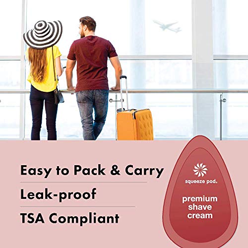 Squeeze Pod Travel Shaving Cream for Men 15 Single Use Pods For