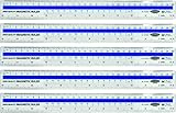 12 inch / 30 cm Magnetic Plastic Transparent Ruler - Pack of 5 by YOSOGO
