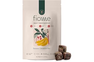 Fiome Fiber Supplement - 5g Daily Fiber Bite - Supports Regularity, Digestion and Gut Health - All Natural Ingredients, Banana Cinnamon Flavor, 30 Servings