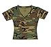 Rothco Womens V-Neck T-Shirt - Woodland Camo, X-Small