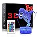 3D Night Light for Kids Baby Dinosaur Lamp with Smart Touch Remote Control USB & Battery Powered Night Lights Jurassic Dinosaur Toy Birthday Party Gift(Tyrannosaurus Rex) 