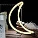 Qunlight Neon Night Light Moon Shaped with Pink Lamp USB & Battery Powered Hanging Wedding Sign, Novelty Wall Decor or Valentine's Day,Birthday Party,Kids Room, Living Room,Bedroom,or Bar.