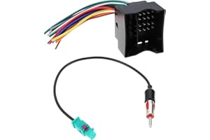 ECSiNG 1 Set Stereo Radio Wiring Harness with Antenna Adapter Compatible with BMW Compatible with Mercedes-Benz