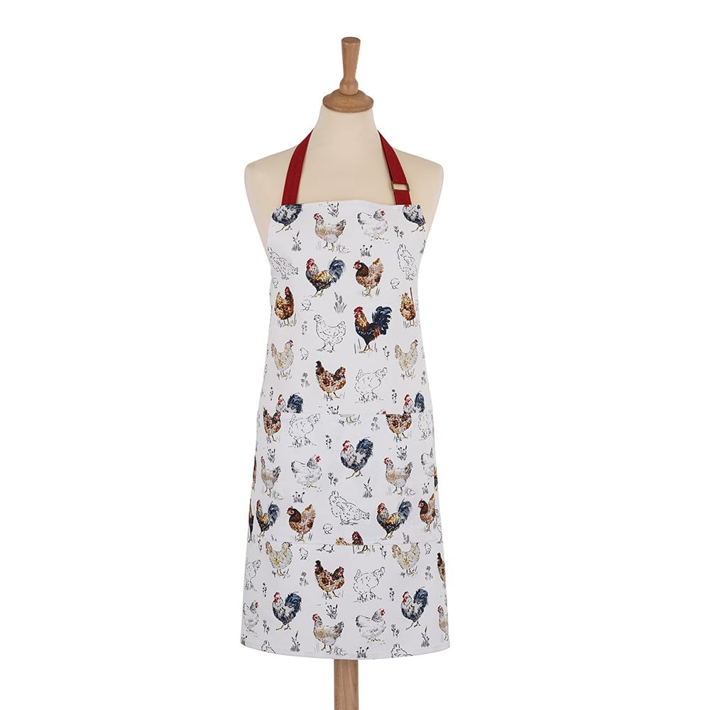 Ulster Weavers - Farm Birds - Apron - Cotton - One Size in Red