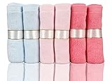 Kevin Textile 3 Colors Bamboo Baby Washcloths Wipes Organic, Bath Products & Towels, Durable Soft Washcloths on the Planet Hypoallergenic Gift, 10x10-Inch 6 Pack