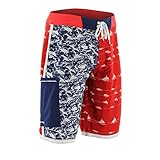 Huk Kscott Flag Boardshort, Color: Red (H2000019red)