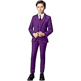 Yanlu Toddler Suit for Boys 5 Piece Slim Fit Tuxedo,Ring Bearer Outfit Kids Wedding Guest Dress Clothes
