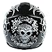 TCT-MOTORPARTS DOT Youth Kids Helmet Motocross ATV Helmets Offroad Street Dirt Bike Go-Kart BMX MX Full Face Helmet Black Skull Medium Size