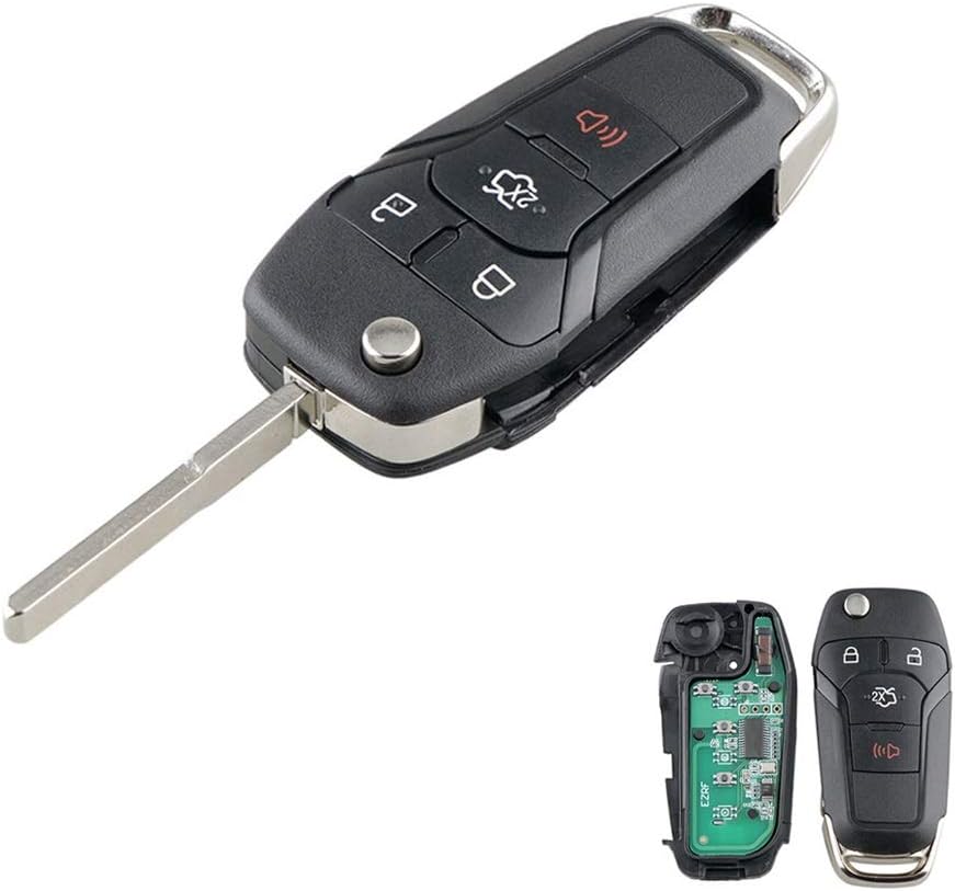 N5F-A08TAA Flip Key Fob, Keyless Entry Remote Control Compatible with Ford Fusion 2013 2014 2015 2016, Replace N5F-A08TAA, 164-R7986, 5924003, 315Mhz 4 Button