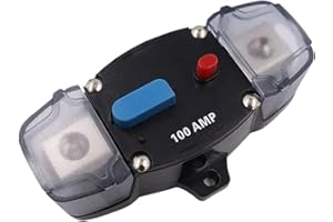 Auto Reset Circuit Breaker 50A 60A 80A 100A 150A 200A 250A 300A 12-48V DC for Car Truck Audio Systems Overcurrent Protection(